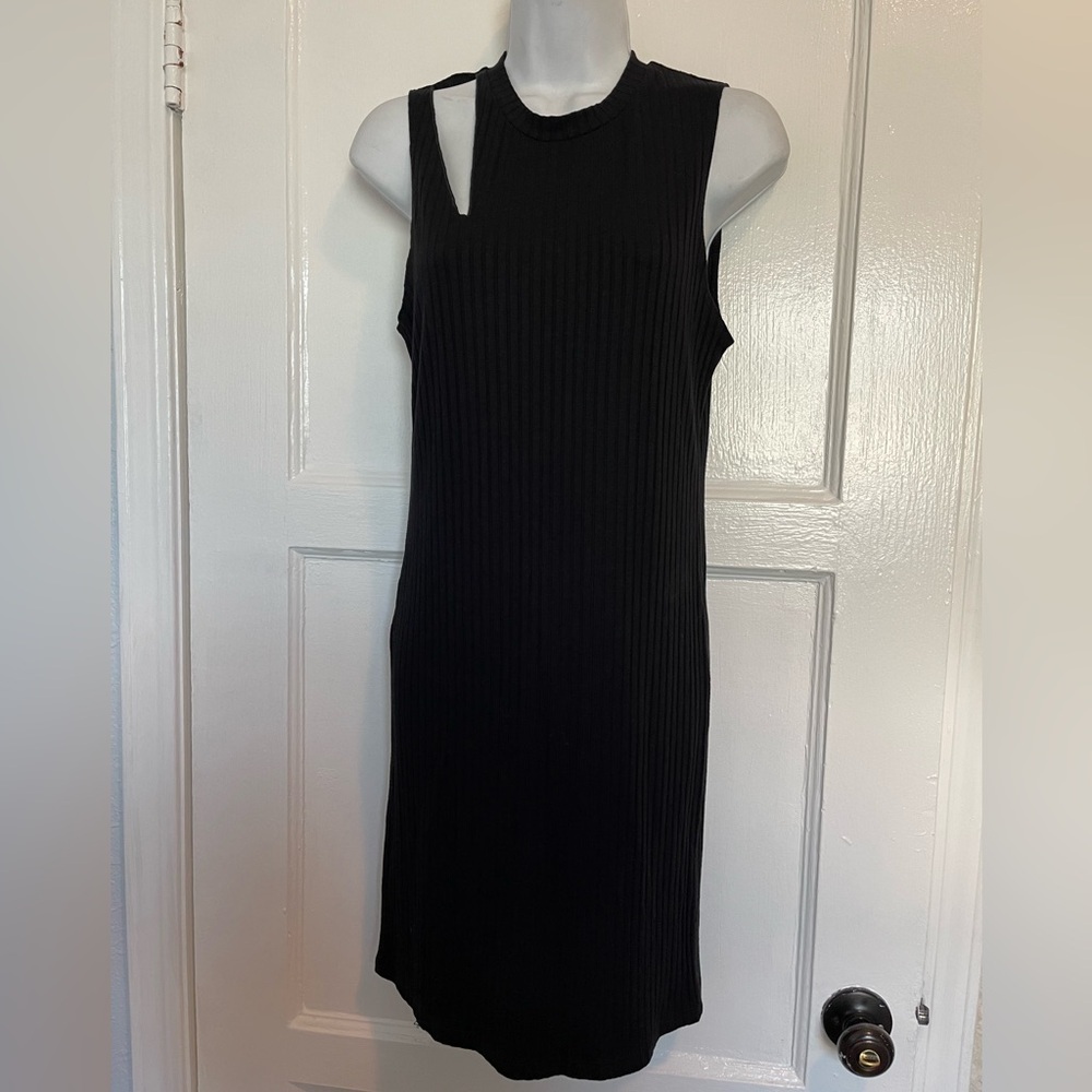 NWT LNA black ribbed bodycon dress